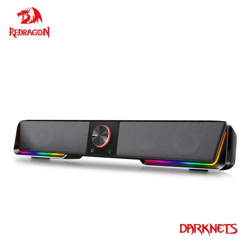 REDRAGON GS570 Darknets: Suporte Bluetooth, Sem Fio, Aux 3.5, Surround RGB, Alto-falantes