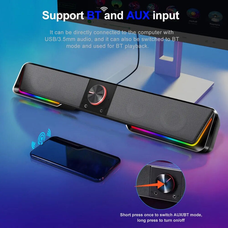 REDRAGON GS570 Darknets: Suporte Bluetooth, Sem Fio, Aux 3.5, Surround RGB, Alto-falantes